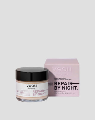 Ansigtscreme med lipidbeskyttelse Second skin Repair by night Veoli Botanica - 1