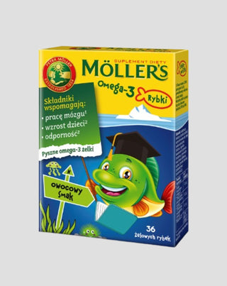 Kosttilskud med omega-3-fedtsyrer Møllerens fisk 36 vingummi med frugtsmag - 1