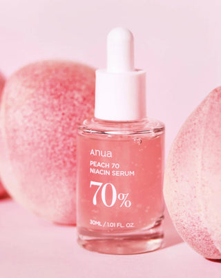 Lysnende og udglattende serum med fersken og niacinamid Peach 70% Niacinamide Serum ANUA - 4