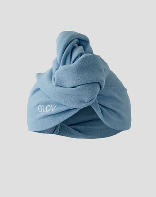 Blå hårturban, der reducerer tørretiden for alle hårtyper Hair Wrap Glov - 1
