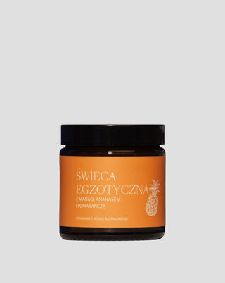 Eksotisk håndlavet lys af rapsfrø med duft af mango, ananas og appelsin Mglife - 1