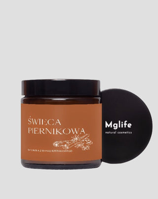 Gingerbread rapsvokslys med olier og 100% bomuldsvæge Mglife - 3