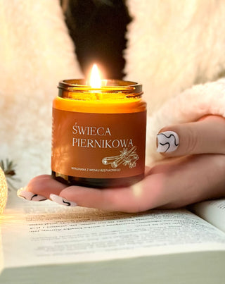 Gingerbread rapsvokslys med olier og 100% bomuldsvæge Mglife - 2