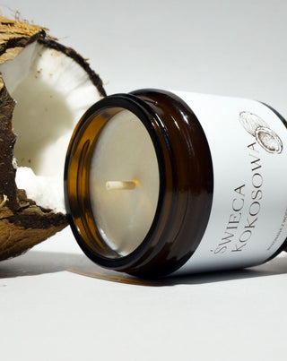 Vegansk rapslys med bomuldsvæge kokosnødduft 120 ml MgLife - 2