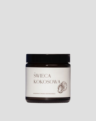 Vegansk rapslys med bomuldsvæge kokosnødduft 120 ml MgLife - 1