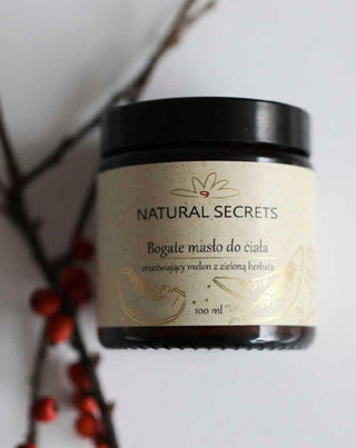 Body butter med naturlige olier med duft af melon og grøn te Natural Secrets - 2