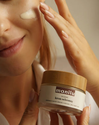 Beskyttende dagcreme med sheasmør, C-vitamin og hindbærkerneolie Manilu - 4