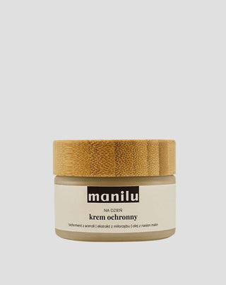 Beskyttende dagcreme med sheasmør, C-vitamin og hindbærkerneolie Manilu - 1