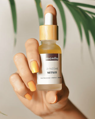To-faset natserum til tør hud med hyaluronsyre og C-vitamin Manilu - 3