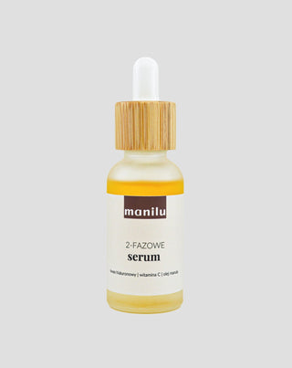 To-faset natserum til tør hud med hyaluronsyre og C-vitamin Manilu - 1
