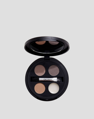 Palette med 3 skygger og klar voks til styling af øjenbryn med langtidsholdbar effekt Gosh - 1
