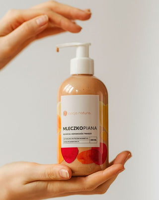 Fugtgivende rensemælk til ansigtsrensning og fjernelse af makeup Natura Option - 2