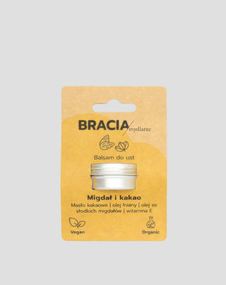 Fugtgivende læbepomade mandel og kakao med vitamin E og hørfrøolie Bracia Mydlarze_3 - 3