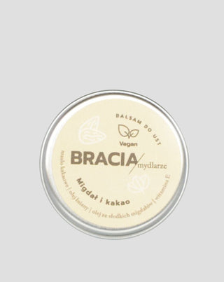 Fugtgivende læbepomade mandel og kakao med vitamin E og hørfrøolie Bracia Mydlarze - 1