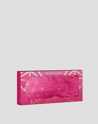 Sovebind i silke dekoreret med krystaller - hot pink Crystallove - 4