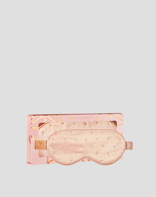 Sovebind i silke dekoreret med krystaller - rosaguld Crystallove - 1