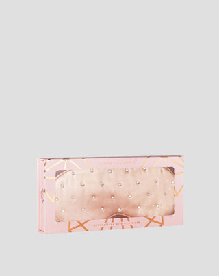 Sovebind i silke dekoreret med krystaller - rosaguld Crystallove - 4