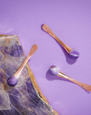 3D-øjenmassageapparat med ametyst og Crystallove-cremeapplikator - 2