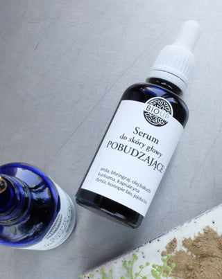 Serum til hovedbunden, der stimulerer hårvækst med en blanding af indiske urter BIOUP_2 - 2