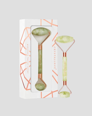 Ansigtsmassageapparat lavet af jade - ungdommens natursten Jade roller Crystallove - 1