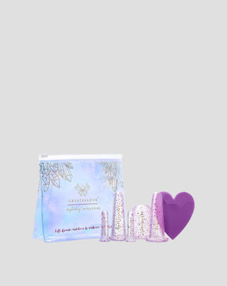 Silikonekopper til massage af ansigt og krop, der understøtter fjernelse af toksiner Crystallove - 1