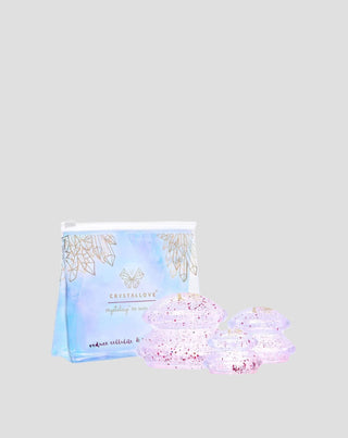 Crystalcup silikonebobler til kropsmassage med glitter Crystallove - 1