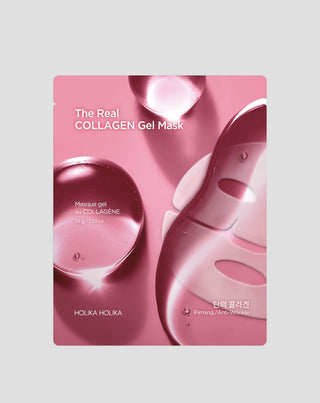 Hydrogel-maske til natten for at forbedre elasticiteten The Real Gel Mask Collagen Holika Holika - 1