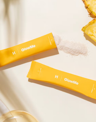 GlowMe drikkekollagen med ananas-mango-smag Health Labs Care 30 poser - 2