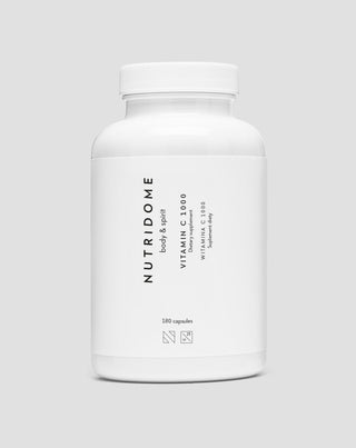C-vitamin 1000 til immunitet og kollagensyntese Nutridome 180 kapsler - 1