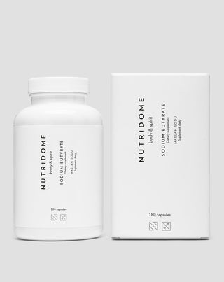 Natriumbutyrat 620 mg/dag til tarm-, betændelses- og bakteriefloraforstyrrelser Nutridome 180 stk. - 3
