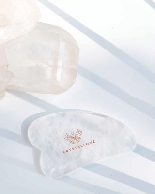 Crystallove gua sha ansigtsmassageplade med rensende egenskaber - 2