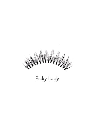 Kunstige 2d-vipper til flergangsbrug, lette og bløde Picky Lady Bamm!Lashes - 2