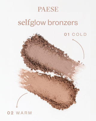 Presset bronzer Selfglow 02 Warm med aktive ingredienser til ansigtskonturering Paese - 5