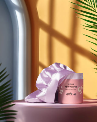 Silke-sovehætte til krøllet, bølget og langt hår Twisty - 4