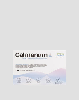 Kosttilskud til støtte for godt humør, velvære og nervesystemet Calmanum Gardenpharm 30 kapsler - 1