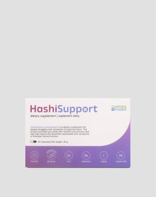 Kosttilskud til hypothyroidisme og Hashimotos HashiSupport Gardenpharm 60 kapsler - 1
