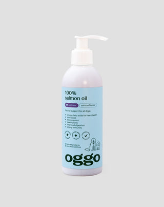 Lakseolie 100% tilskudsfoder til hunde for immunitet og energi Oggo 250 ml - 1