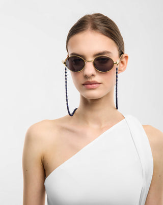 Brillekæde af lapis lazuli i natursten Mys - 3