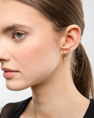 Guldbelagte øreringe med natursten lapis lazuli øreringe Mys - 3