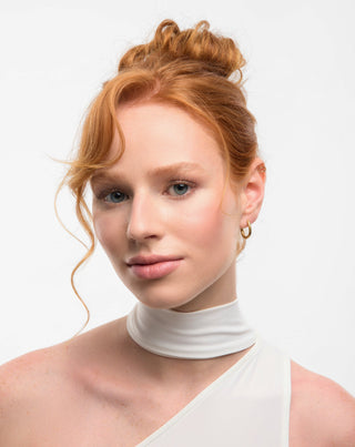 Guldbelagte øreringe med natursten pink jade øresæt Mys - 4