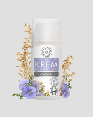 Havregrynscreme med hør- og appelsinolie til hænder og fødder E-Fiore - 1