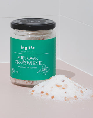 Magnesiumbadesalt med Epsom-salt og æterisk olie Mint refreshment Mglife - 2