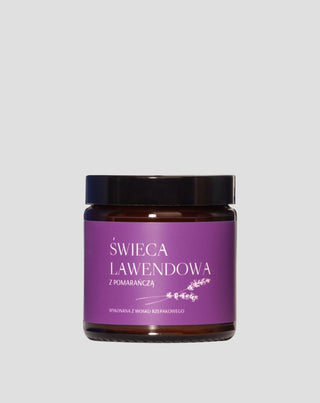 Raps voks lavendel orange lys med 100% bomulds væge Mglife - 1