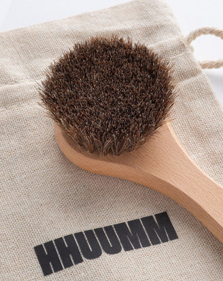 Rund massage- og ansigtsrensebørste nr. 15 med hestehår HHUUMM - 3