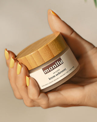 Beskyttende dagcreme med sheasmør, C-vitamin og hindbærkerneolie Manilu - 3