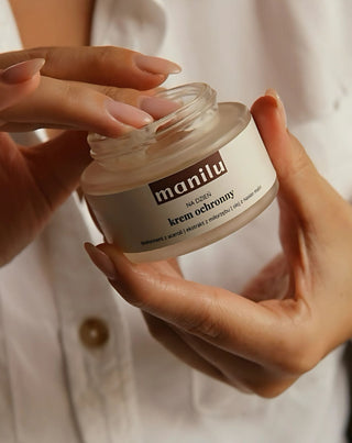 Beskyttende dagcreme med sheasmør, C-vitamin og hindbærkerneolie Manilu - 2