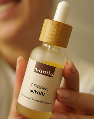 To-faset natserum til tør hud med hyaluronsyre og C-vitamin Manilu - 4