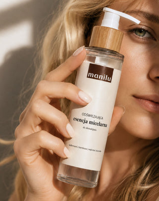 Forfriskende essens til micellær makeupfjerner, der lindrer irritation med D-panthenol Manilu - 2