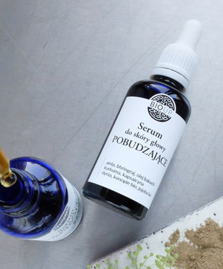 Hovedbundsstimulerende serum til hårvækst med en blanding af indiske urter BIOUP - 3