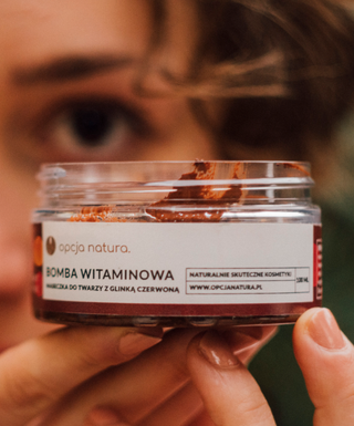 Vitamin Bomb-maske til ansigt og krop med rødt ler 100% naturlig Option Natura - 2